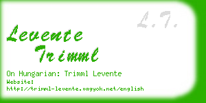 levente trimml business card